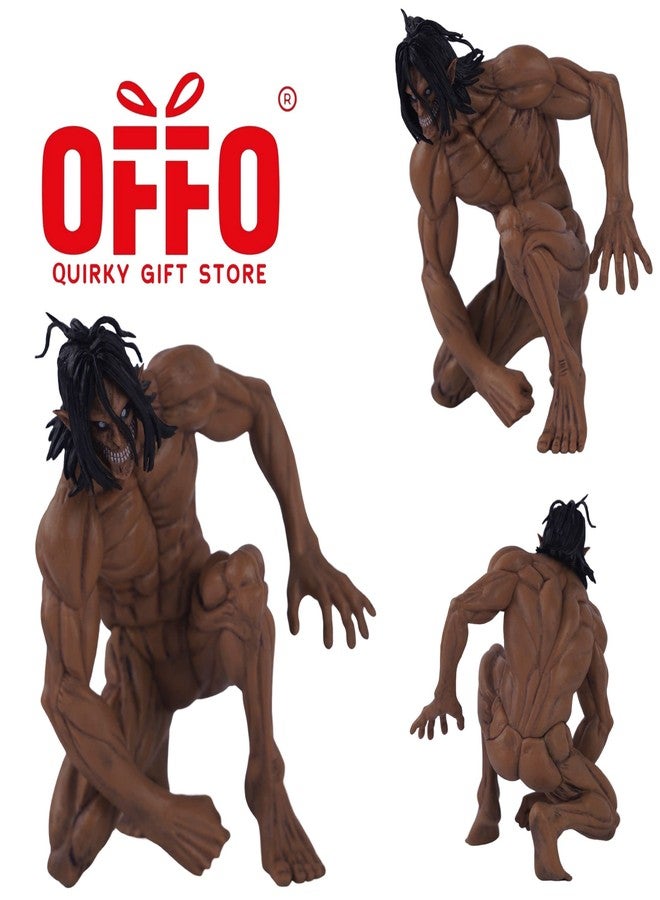 Offo Eren Yeager Action Figure - Attack on Titan Anime Collectible Statue [18cm] for Display Shelf, Room Decor, Office Desk - Gift for Fans & Collectors - Image 5